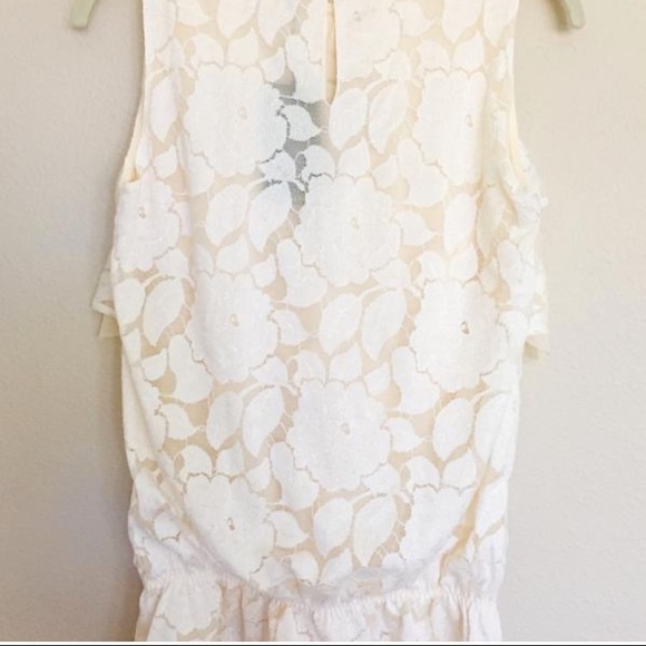 Ivory Ruffled Lace Blouse - Picture 3 of 4